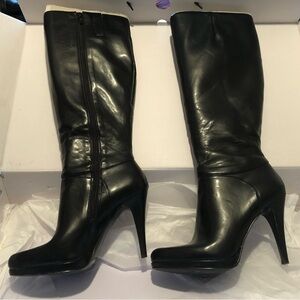 black leather boots, Nine West. 8.5